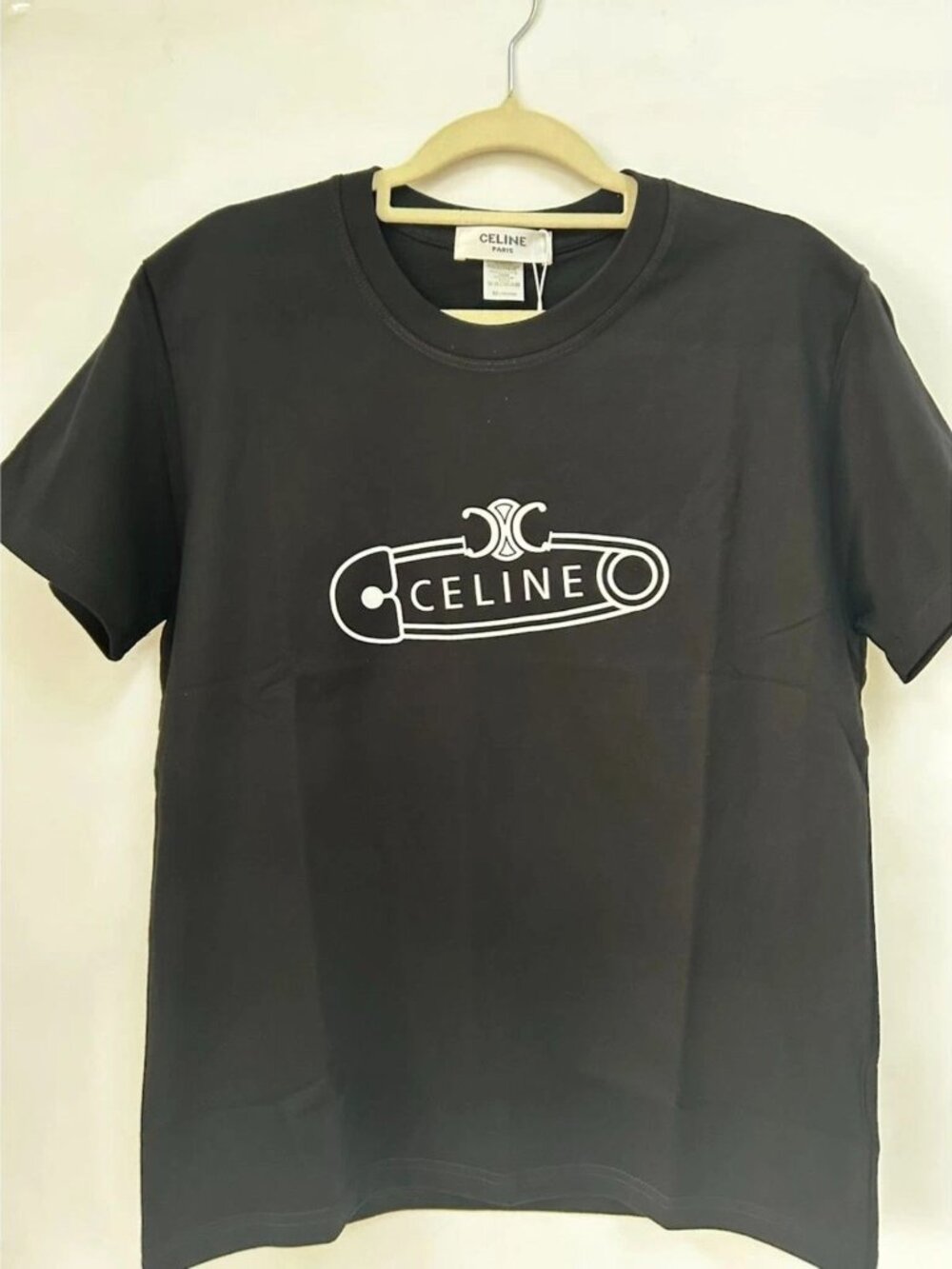 Pre-owned CELINE Cotton Short Sleeve Crew Neck Loose T-shirt Black Unisex